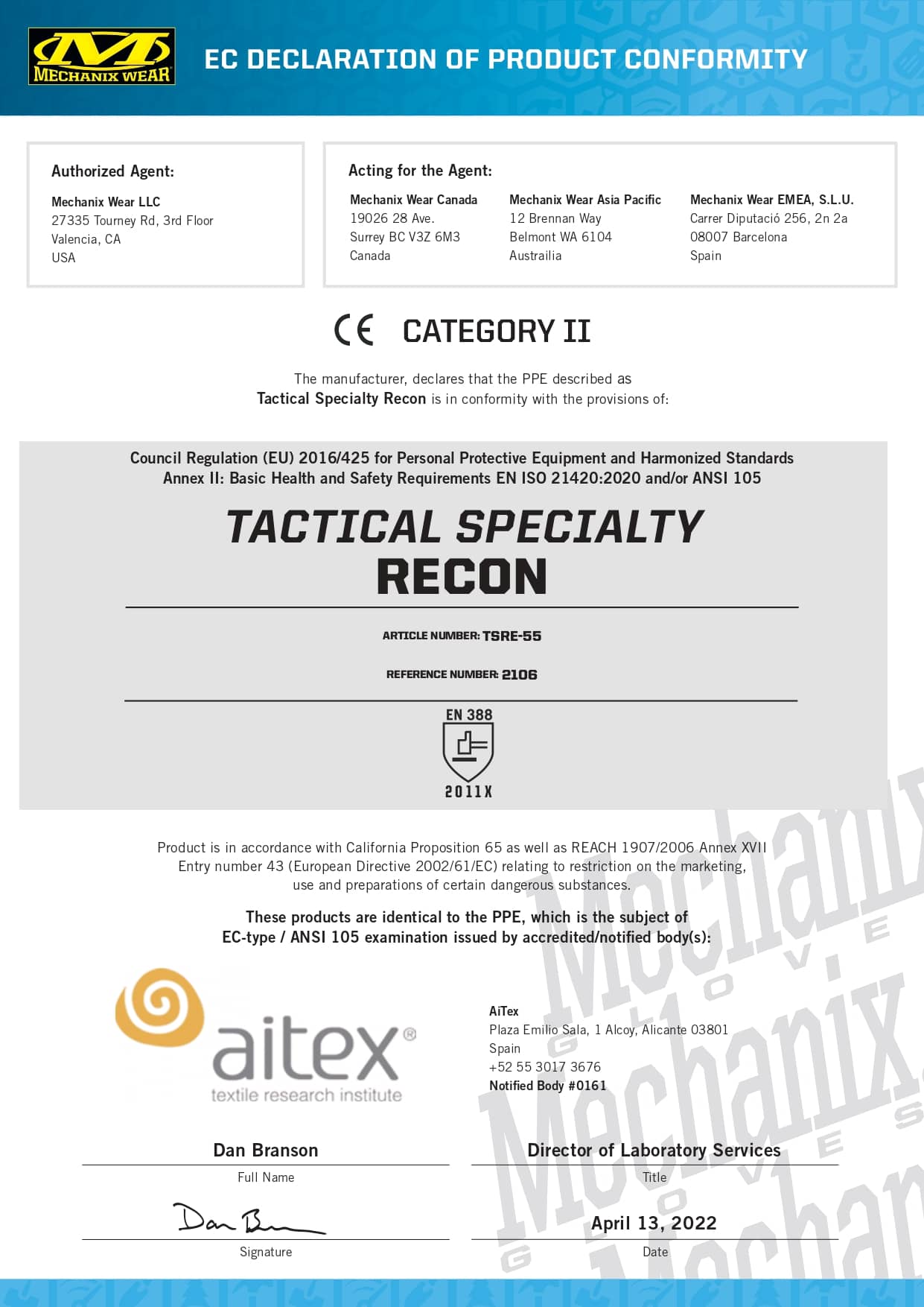 certifikat tactical speciality recon 